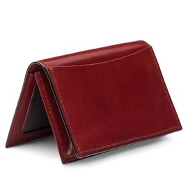 Bosca Men's Wallet, Old Leather Full Gusset 2-Pocket Card Case Wallet with I.D. Window, Dark Brown
