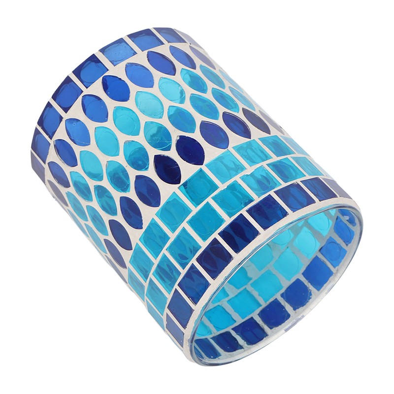 Mosaic Votive Candle Holder Handcrafted Glass Tea Light Holder for