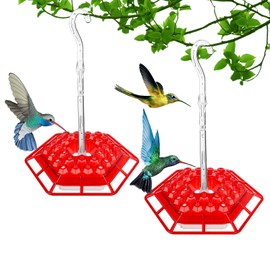 FXiaoy Hummingbird Feeder, Outdoor Hummingbird Feeder The Built-in ant Moat Has 30 Feeding Holes, Hanging from The Branches of The Balcony Garden (Two)
