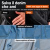 Toppe Jeans Termoadesive, 10 Pezzi, Toni Blu e Nero, Denim