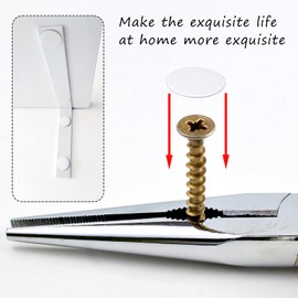 216 Pcs Self-Adhesive Screw Hole Stickers, Covers Caps Dust Proof Sticker, Screw Hole Covers for Wood Furniture Cabinet Shelve, 21mm(White)