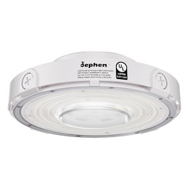 dephen 60W Round LED Canopy Lights, 5000K Garage Ceiling Lighting, 6900Lumens Low Bay AC120-277V Flood Lamp for Parking Gas Station Barn Warehouse Storage (UL-Listed)