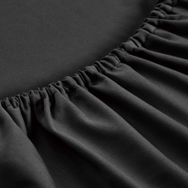 FreshCulture Twin Fitted Sheets, Bulk Pack of 6, Deep Pocket, Soft Microfiber Bottom Sheets for Home, Salons, Hotels, Twin Size Fitted Sheets Only (Black)