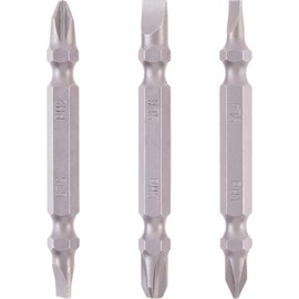 Original Einhell Double Bit Set, 3 Pieces, 65 mm, PH/SL (Chrome Vanadium, Versatile Drives, E 6.3 Shank)