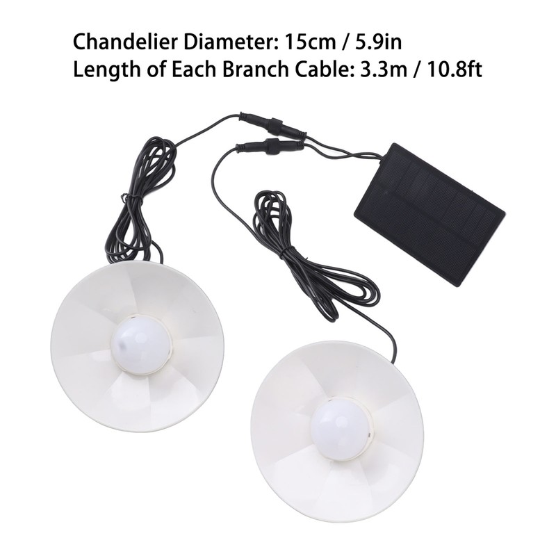 Solar Pendant Light LED Pendant Lamp Double Headed Pendant Light