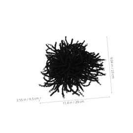 Healvian Short African Men's Crochet Braids Wig Extension 1 Piece Curly Twisted Hairpiece for Street Dance and Reggae Style