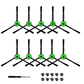 Hibucuo 10 Pack Replacement Side Brushes Compatible with iRobot Roomba i & j & e Series All Models, Edge-Sweeping Brushes Accessories Parts for i1+/i2+/i3+/i4+/i5+/i6+/i7+/i8+/j6+/j7+/j8+/e5/e6