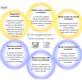 Kit BRIDUNN Skincare Crema Despigmentante Manchas Oscuras + Suero Antioxidante Facial