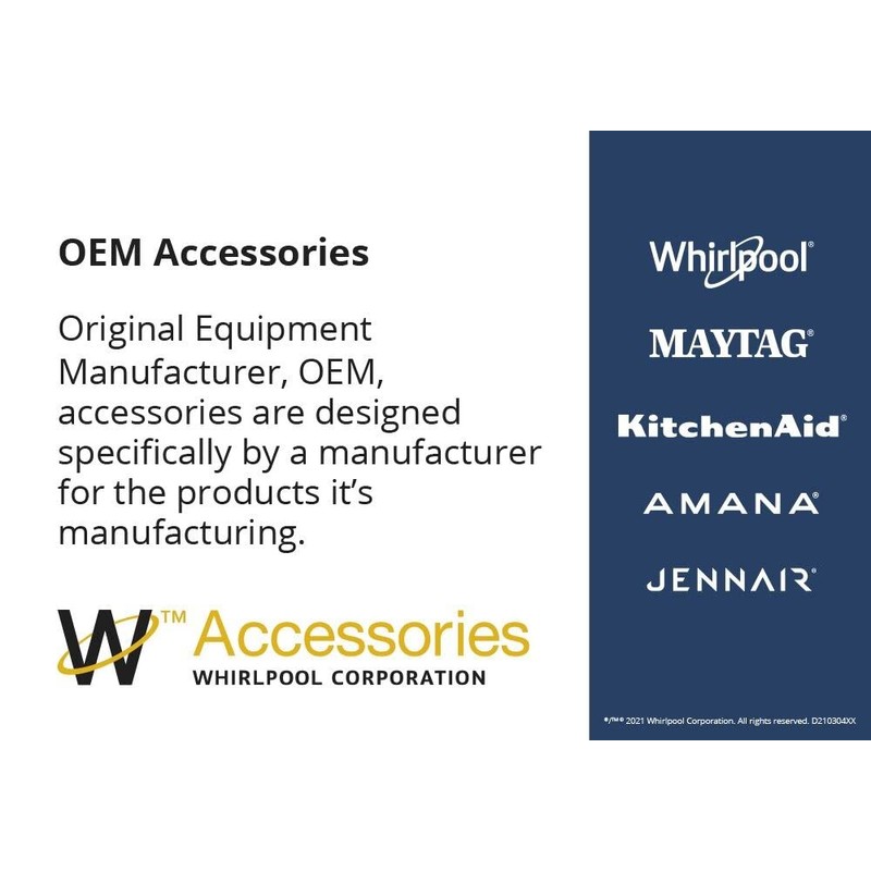 Whirlpool W10278635RP Braided Hose and Connector, 3/8 x 3/4, 6