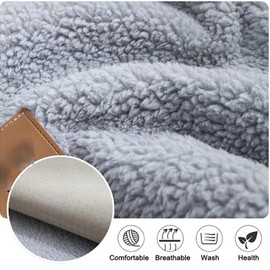 Gluhbirnen Sherpa Fleece Sofa Couch Cover, Fuzzy Couch Cover, Universal Non Slip L Shape Couch Cushion Cover, Washable Sofa Protector, Light Gray, 70 * 150CM