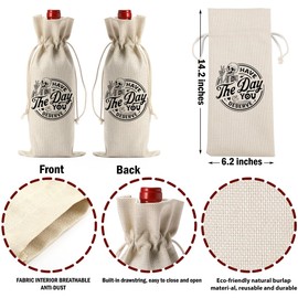 Have the Day You Deserve, Funny Peace Sign Skeleton Wine Bag, Motivational Gifts for Skull Lovers Women