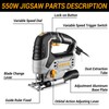 Jig Saw Corded: DEKOPRO Electric Jigsaw Tool Power Jig Saws