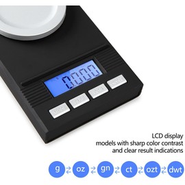 Hotloop Feinwaage Milligramm Waage 50 X 0.001g Professionelle Digitale Milligramm Scale Taschenwaage Laborwaage Briefwaage Goldwaage Medikamentenwaage mit Pinzette Kalibriergewicht und Wiegepfanne