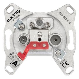 Axing BSD 963-00 Multimedia Antenna Socket Single Socket Pass-Through Socket 20 dB