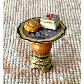 Tyler Pat Tyler Table Small Decorated Dressed HALF INCH 1:24  1/2" Scale ok 2288