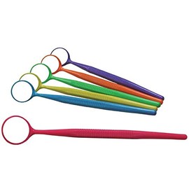 Zirc Dental 50Z354NEON Crystal HD #5 Thin Grip Mirrors Assorted Vibrant 12/Pk