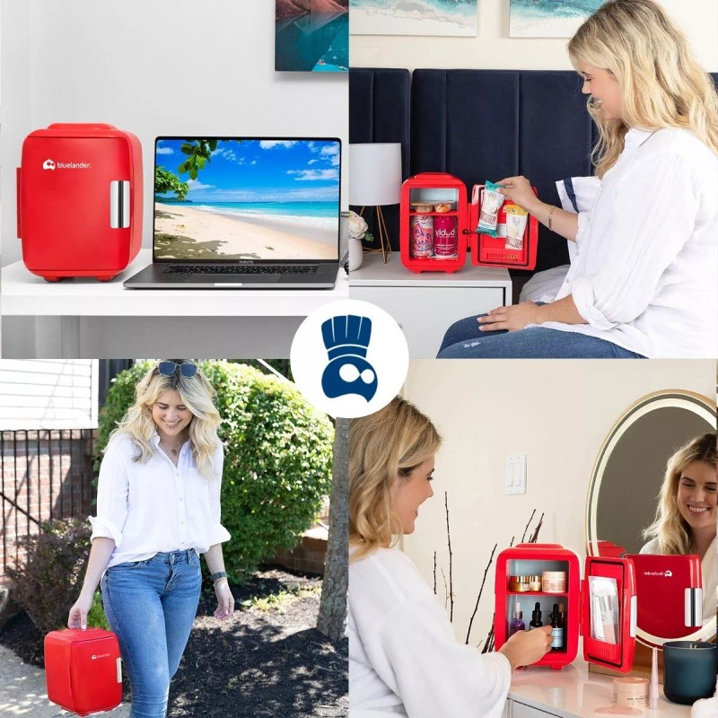 Bluelander Mini Refrigerador Frigobar 4l 6 Latas Casa Auto Oficina