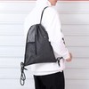 Gym Sack with Earphones Jack Drawstring Backpack Water-resistant Drawstring Bucket