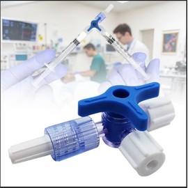 3-Way Luer Stopcock with Male Luer Lock, Disposable Stopcock Valve for Fluid Control and Tubing Systems, Clear Rotating Connector, Laboratory and Research Use, Pack of 100