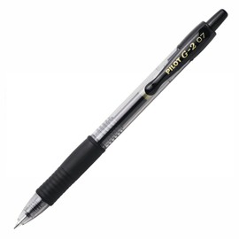 PILOT G-2 0.7mm FINE RETRACTIBLE PEN - BLACK (3 PACK)
