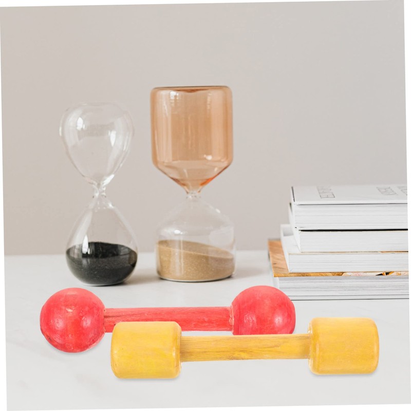 Gogogmee 2-Pair Wooden Kids Exercise Dumbbells Small Hand Weights for