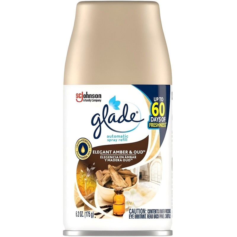 Glade Automatic Spray Refill Elegant Amber & Oud 6.2 Oz,