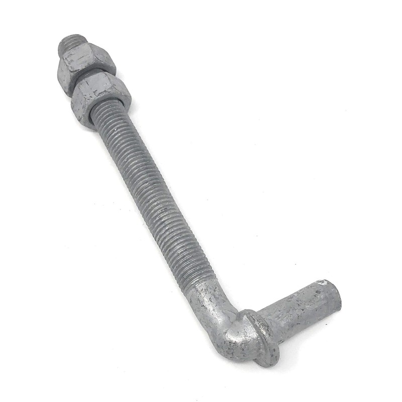 J-Bolt Galvanized With 2 Nuts Attached 2 Pc Pack 5/8"