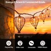 Outdoor Decorative String Lights, Beaded Copper Wire Teardrop Lantern String