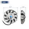 7 Inch Chrome Slim Push Pull Electric Radiator Cooling Fan