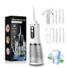 Irrigador Bucal, Irrigador Dental Portátil con 8 Boquillas y 380ML