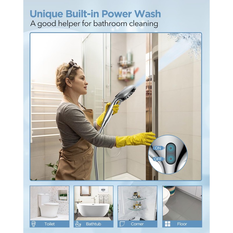 MakeFit Filtered Shower Head with Handheld Combo - Dual 2-in-1