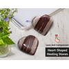 Shiva Lingam Narmada Crystal Heart Palm Stone - Pocket Massage