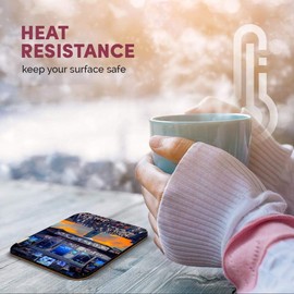 Great Single Coaster Square - Flight Deck Aeroplane Cockpit Pilot |Glossy Quality Coasters | Tabletop Protection for Any Table Type #16297