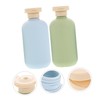 WOONEKY 3pcs Travel Shampoo Conditioner Bottles Refillable Toiletry Containers Leak