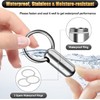 2-Be-Best Mini Pill Holder with Keychain, Titanium Alloy Pill Container