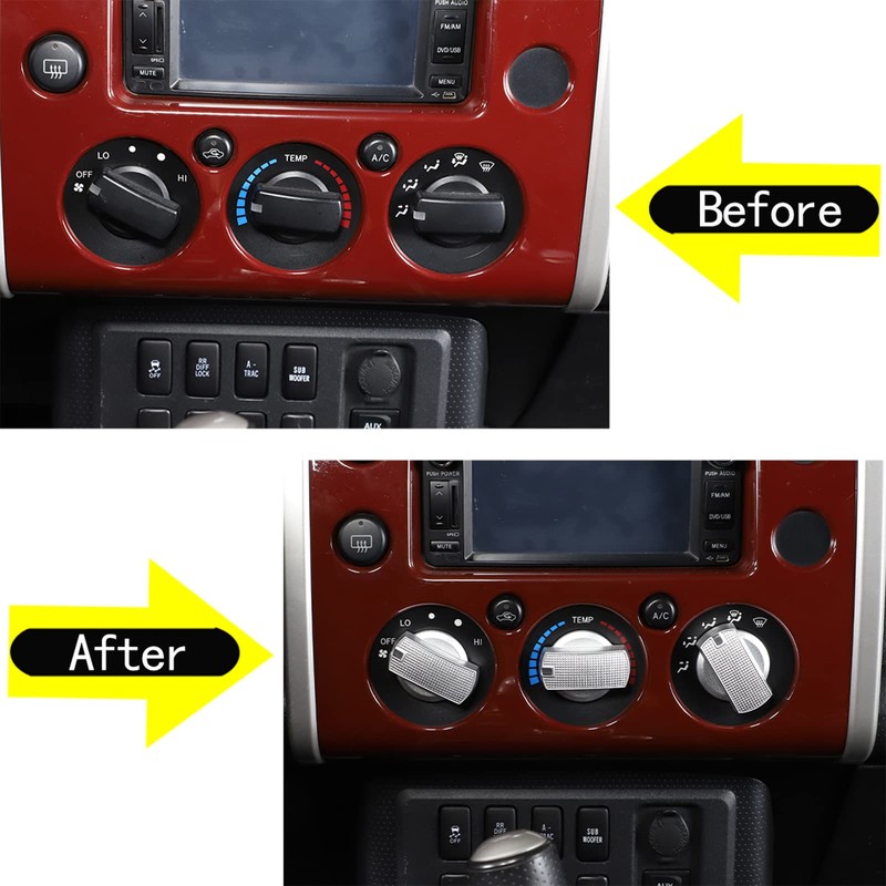 Car Center Console Air Conditioner Switch Button Knob Trim Cover