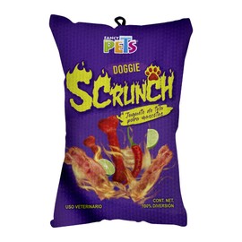 Fancy Pets Juguete para Perro Doggie Scrunch de Tela Fuego                                                                                            