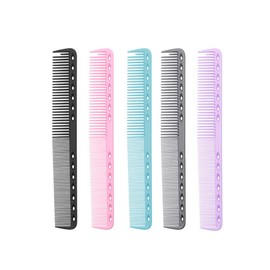IERCZA Hairdressing Combs - 5 Anti-Static Carbon Fibre Hair Combs, Hair Cutting Comb, Wide Tooth Styling Comb, Suitable for Home Use, Unisex