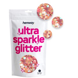 Hemway Ultra-Schein-Glitter - 1/8" 0,125" 3mm - Kreis Pailletten runde Funkeln für kosmetischen, Nagel, Körper, Gesicht, Kunst, Handwerk, Dekoration - Rose Gold Holographic - 50g