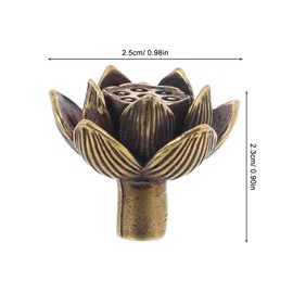 Operitacx Vintage Lotus Flower Brass Cabinet Knobs Decorative Drawer Pulls for Kitchen Wardrobe Antique Brass Hardware Fit Minimal Maintenance Robust Construction
