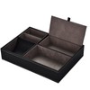 Multi functional PU Leather Desktop Stationery Business Office Supplies Storage
