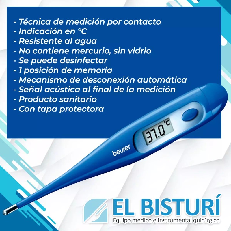 Beurer Termómetro Digital Rígido Resistente Al Agua Ft09 Beurer
