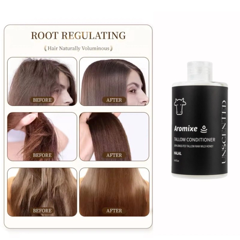Aromixe Beef Tallow Honey Shampoo & Conditioner Set – 500ml