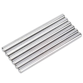 6PCS Stainless Steel Rod Axle,80mm / 3.1in D Axle Round Rod Axles, Robot Rod Bar, Industrial Robot Model Part 80x6mm