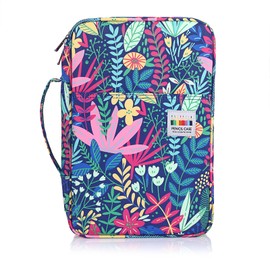 BSTKEY 300 Slots Pencil Case Pencil Wrap for Colored Pencils, Large Capacity Pencil Holder Pen Pouch Bag Stationery Organizer Case, Rainforest Pattern (No Pencils)