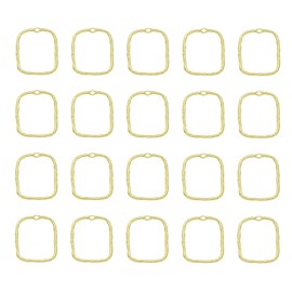 PATIKIL Open Bezels for Resin, 30 Pcs Alloy Small Hollow Rectangular Open Back Frame Pendants for Craft DIY Making and Crafting, Gold Tone