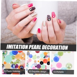 Operitacx 4sets Craft Accessories Plastic Charms Semicircle Jewelry Making Kit Pearls for DIY Hairpin Decorations 2packs*4