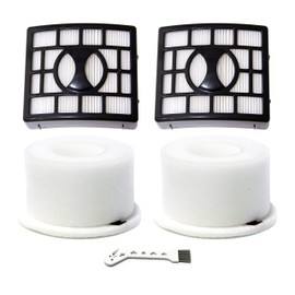 MaximalPower Replacement HEPA Filter & Foam-Felt Set for Shark Rotator Powered Lift-Away Part No NV680 | Includes Small Brush Combo Pack (2 Filter + 2 Foam-Filter Set + Brush)