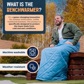 TREK & FIELD Wearable Stadium Blanket - Wind & Water-Resistant, 54″ Weatherproof Outdoor Blanket for The Lower Body, Perfect for Sports, Outdoor Events, Camping & Travel, Soft & Warm - Small/Medium