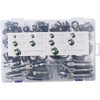 FEIYING 110PCS Cable Clamps Assortment Kit,Stainless Steel Rubber Cushion Pipe